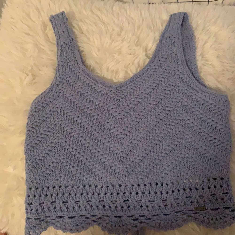 Hollister Crochet cropped tank
